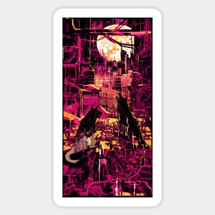 The Moon (Cyberpunk Tarot) Sticker